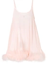 Gilda & Pearl Transparent Fluffy Style Nighwear - Pink & Purple