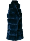 Liska Fur Gilet Jacket - Blue