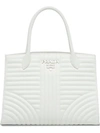 Prada Diagramme Tote Bag In White