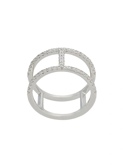 Apm Geometrical Design Ring In Metallic