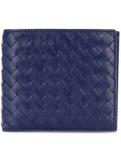 Bottega Veneta Atlantic Intrecciato Wallet - Blue