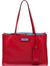 Prada Etiquette Tote Bag In Red