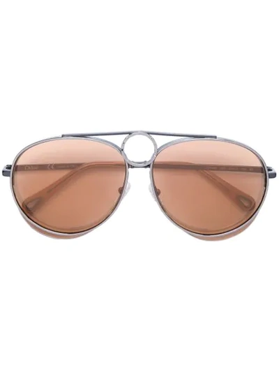 Chloé Romie Sunglasses In Metallic