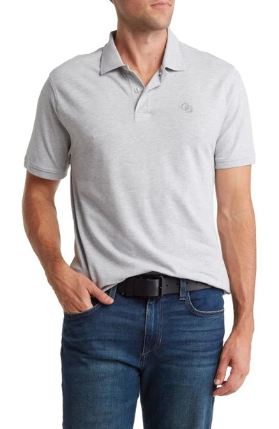 Roberto Cavalli Heathered Polo In Heather Grey
