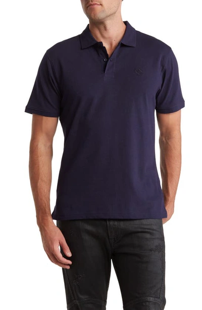 Roberto Cavalli Solid Polo In Navy