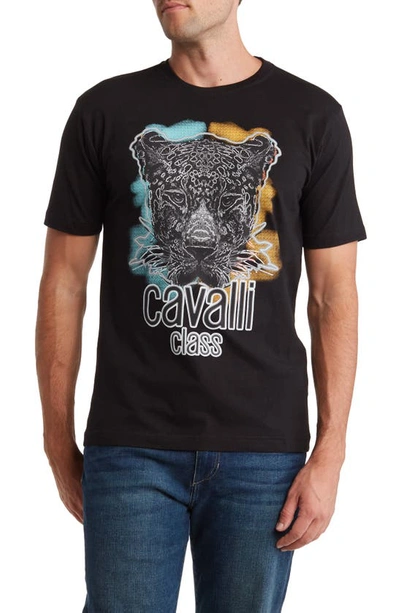 Roberto Cavalli Graphic T-shirt In Black