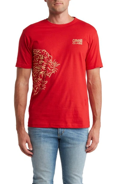 Roberto Cavalli Graphic T-shirt In Red