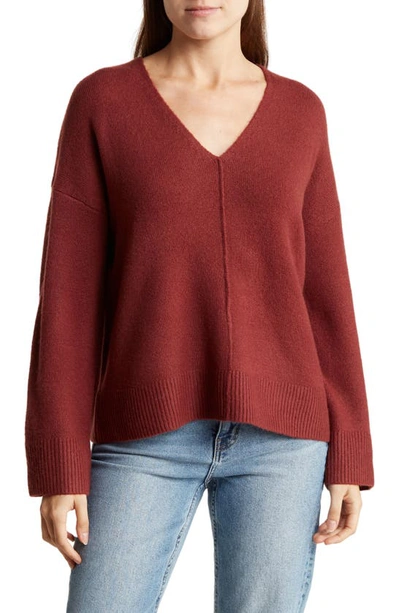 V Neck Madewell Red Sweater Madewell Juniper V-neck Sweater In