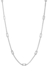 Nadri Elevate Cubic Zirconia Necklace In Rhodium