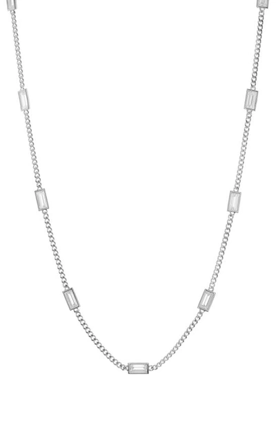 Nadri Elevate Cubic Zirconia Necklace In Rhodium