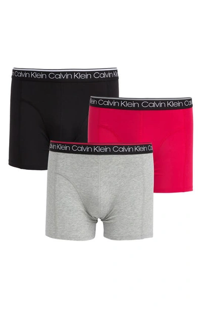 Calvin Klein 3-pack Stretch Cotton Boxer Briefs In Jtl Empower/ Grey