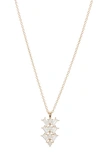 Nadri Pave The Way Cubic Zirconia Pendant In Gold/gold