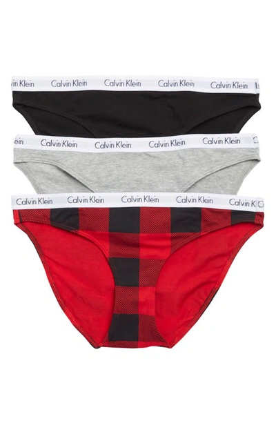 Calvin Klein Assorted Bikinis In Uvl Sbo/gh/blk