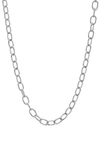 Nadri Gemma Chain Necklace In Rhodium