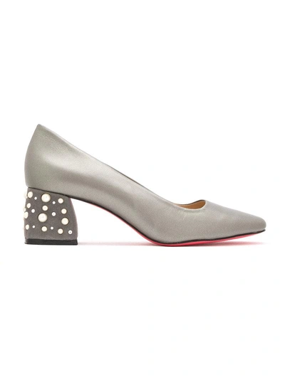 Zeferino Metallic Leather Pumps - Grey