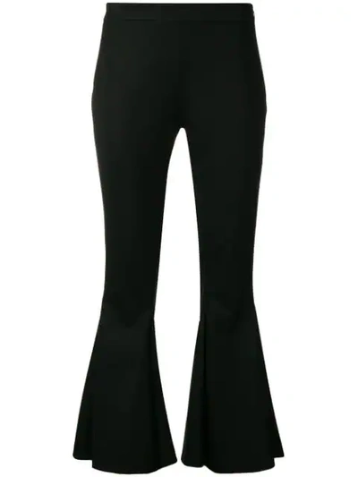 Marco De Vincenzo Flared Cropped Trousers - Black