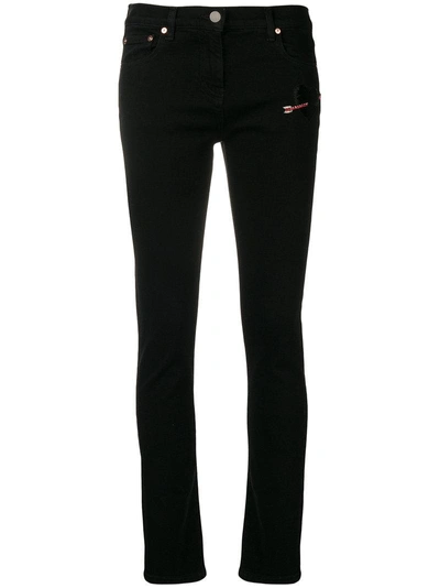 Valentino Slim-fit Jeans In Black