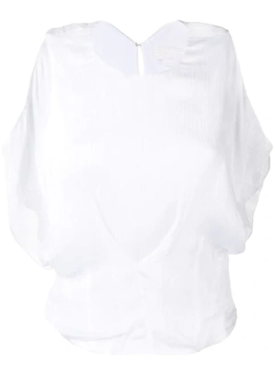 Genny Cut-out Detail Blouse - White