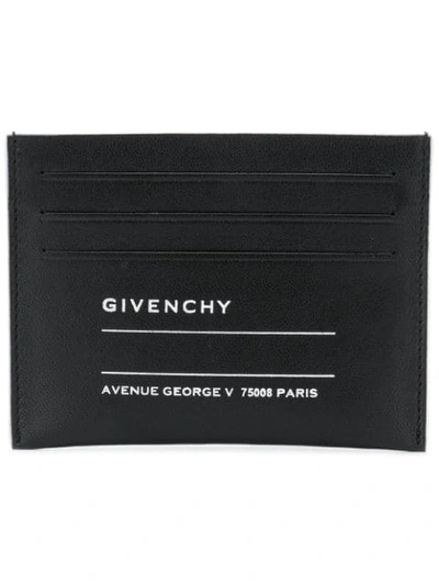 Givenchy Printed Card Holder In Black