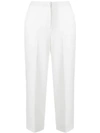 Blugirl Cropped Wide-legged Trousers - White