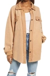 Free People We The Free Ruby Fleece Shirt Jacket In Farther Shores