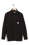 Cat Wwr Twill Button-up Shirt In Black