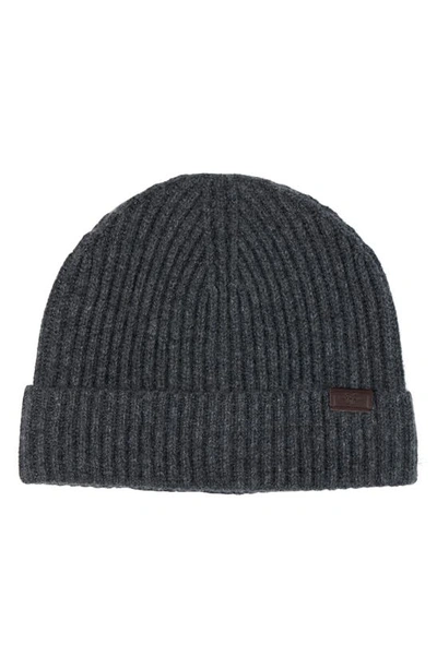 Hickey Freeman Cashmere Knit Cuffed Beanie In New Charcoal