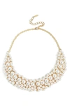 Tasha Imitation Pearl Collar Necklace In Gold