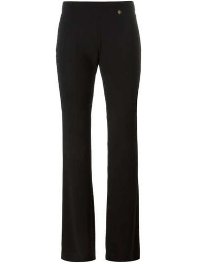 Versace High Waisted Trousers In Black