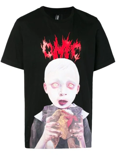Omc Horror Print T-shirt In Black