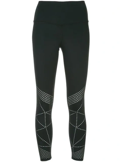 Nimble Activewear Slim Perforated Leggings In Black