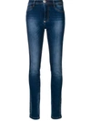 Philipp Plein Star High-rise Skinny Jeans In Blue