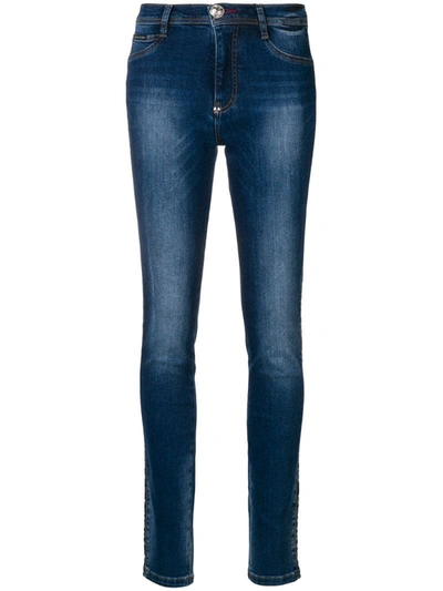 Philipp Plein Star High-rise Skinny Jeans In Blue