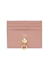Fendi Flat Card Holder In Pink