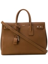 Saint Laurent Small Sac De Jour Tote In Brown