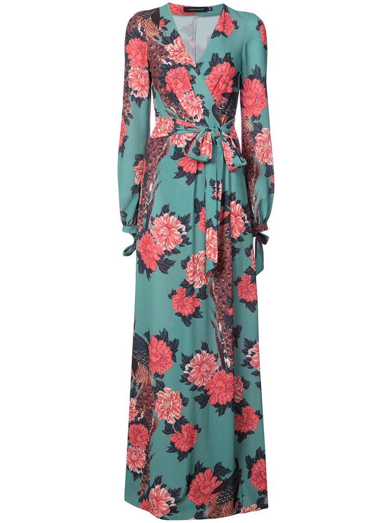 peacocks wrap dress