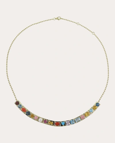 Type Jewelry Women's Multicolor Gemstone L'ego Bead Chain Necklace