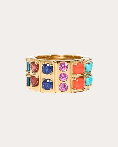 Type Jewelry Women's Multicolor Gemstone L'ego Spin Cigar Band