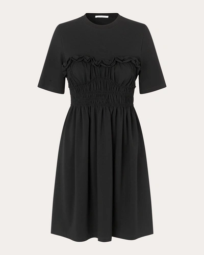 Cecilie Bahnsen Valencia Jersey Flared Dress In Black