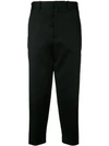 Neil Barrett Cropped Tailored Trousers In Black