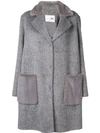 Manzoni 24 Cocoon Coat In Grey
