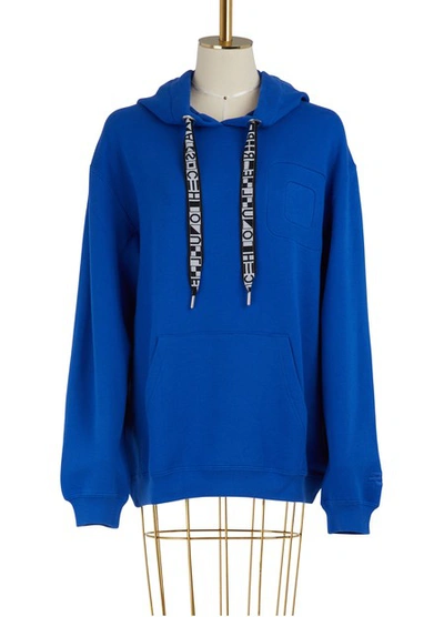 Proenza Schouler Pswl Drawstring Hoodie In Blue