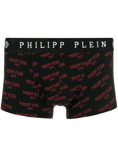 Philipp Plein Logo Print Boxer Shorts In Black