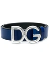 Dolce & Gabbana Logo Belt In Blue