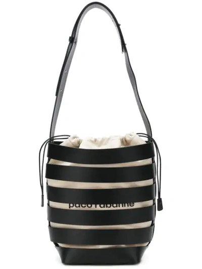 Paco Rabanne Cage-style Hobo Large Tote - Black