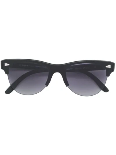Snob Cat Eye Frame Sunglasses In Black