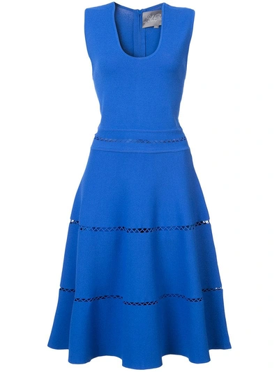 Lela Rose Sleeveless Flared Dress - Blue