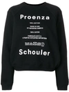 Proenza Schouler Shrunken Sweatshirt In Black
