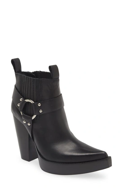 Jeffrey Campbell Engine Pointed Toe Bootie In Black
