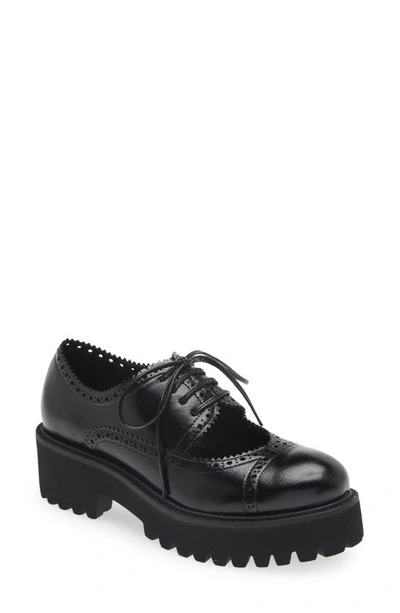 Jeffrey Campbell Realistic Cutout Platform Oxford In Black